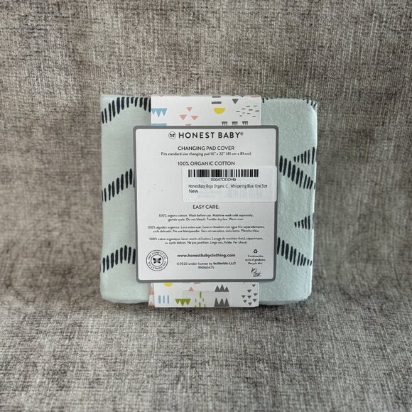 Honest Baby Organic Cotton Changing Pad Cover Pattern Play Sage - Picture 2 of 5